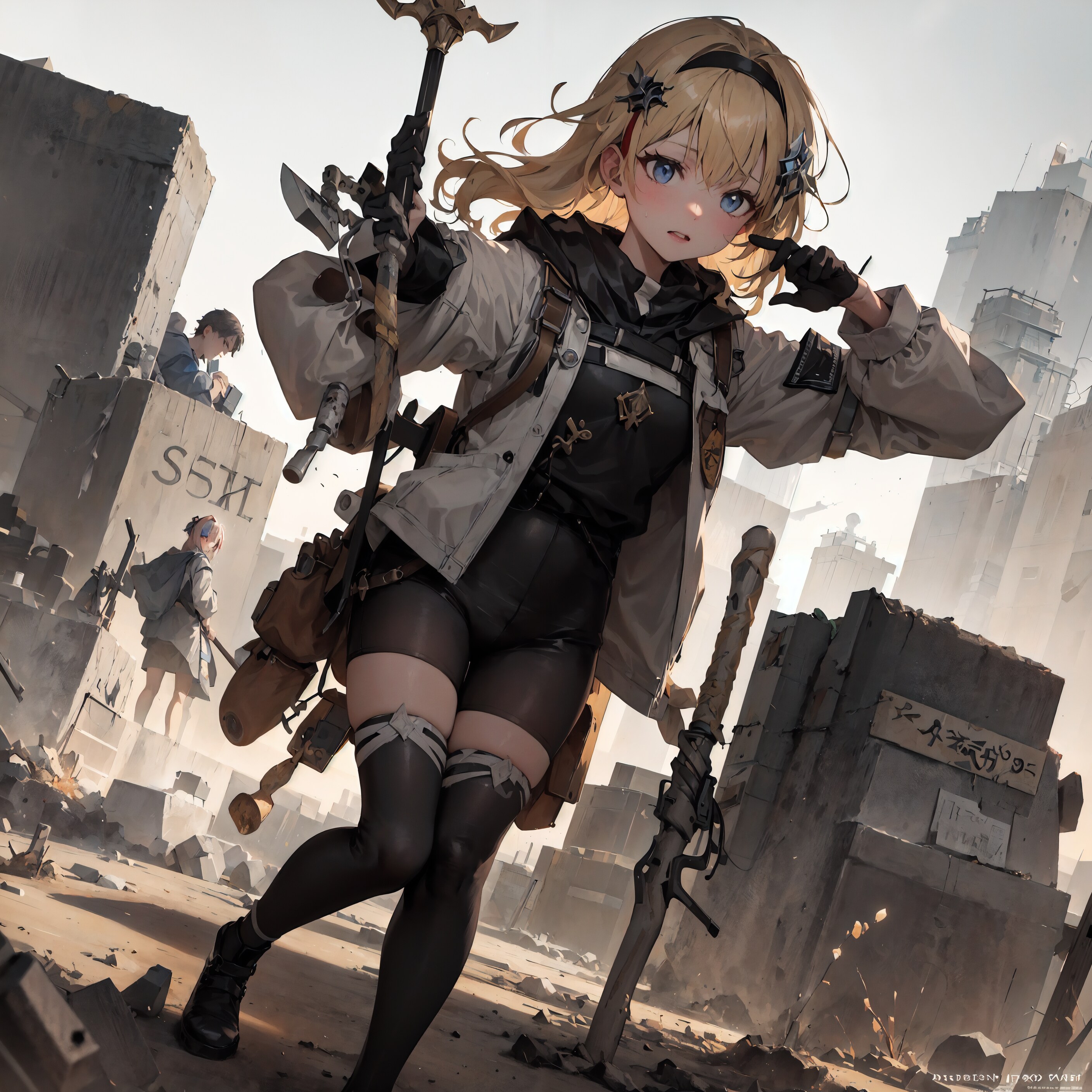 鉱山で働く少女