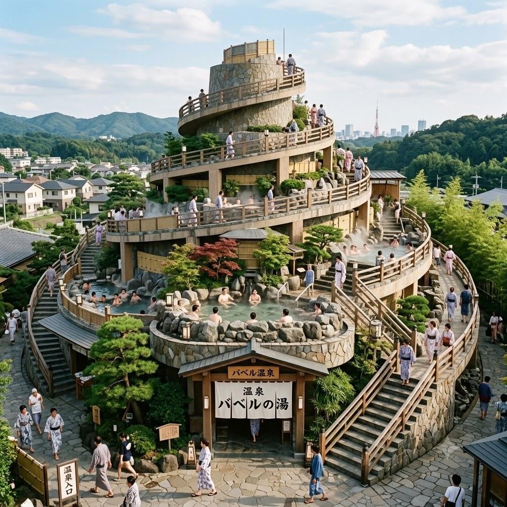 バベルの塔っぽい温泉