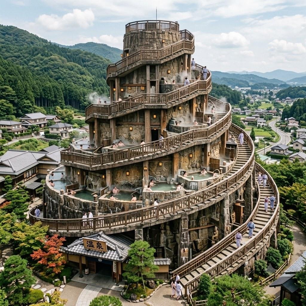 バベルの塔っぽい温泉