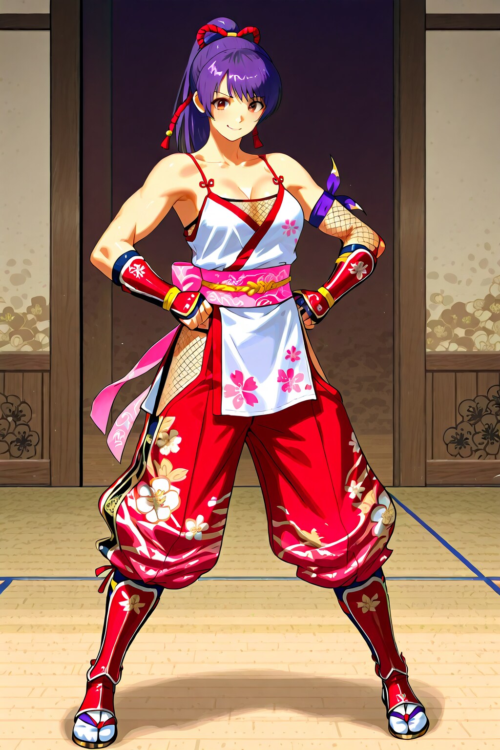 女忍桜の城内忍術戦闘