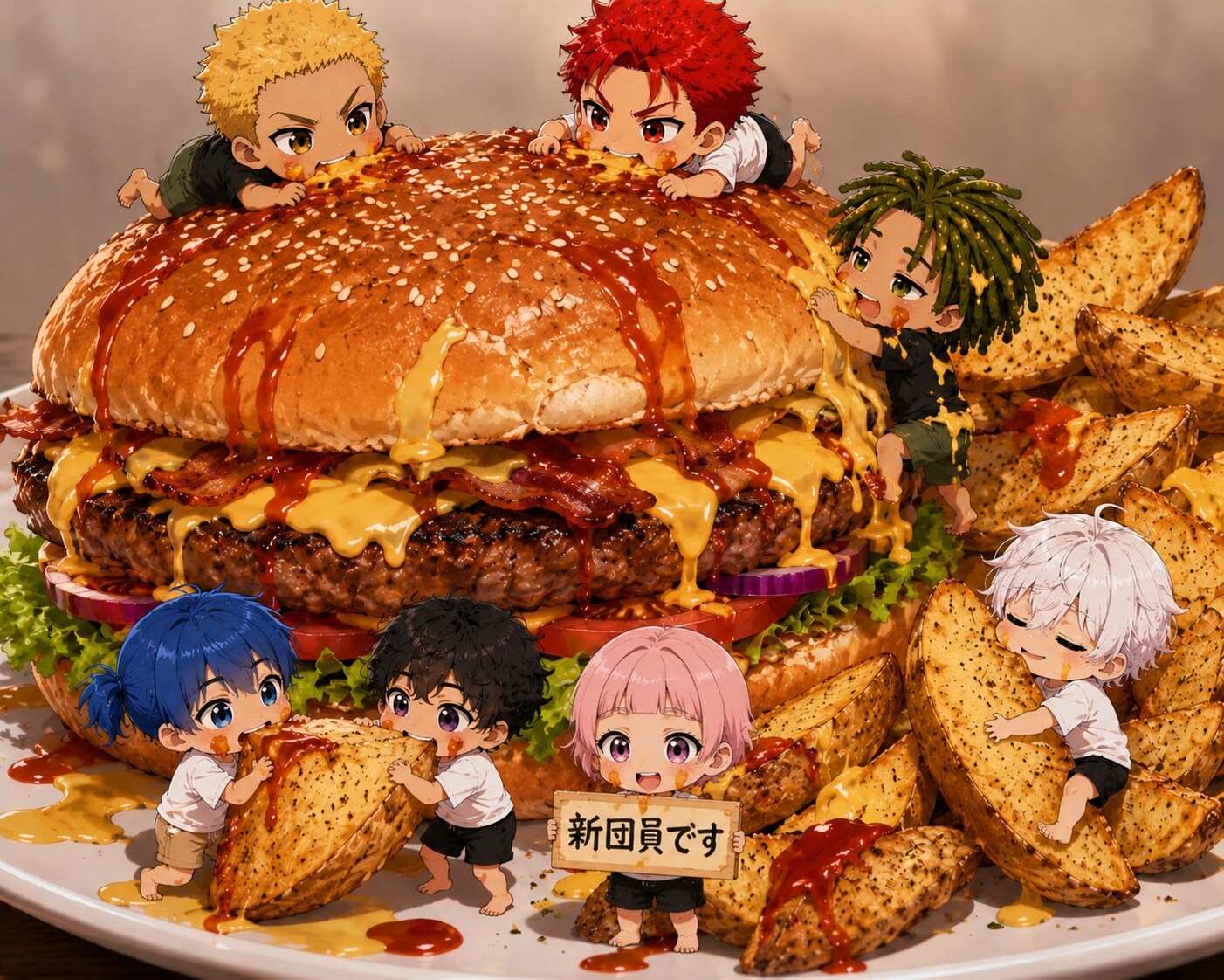 【チビっ子軍団】ジャンボバーガーを制覇せよ!!