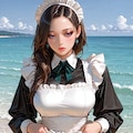 泳ぎたくてウズウズしているメイド 4枚目