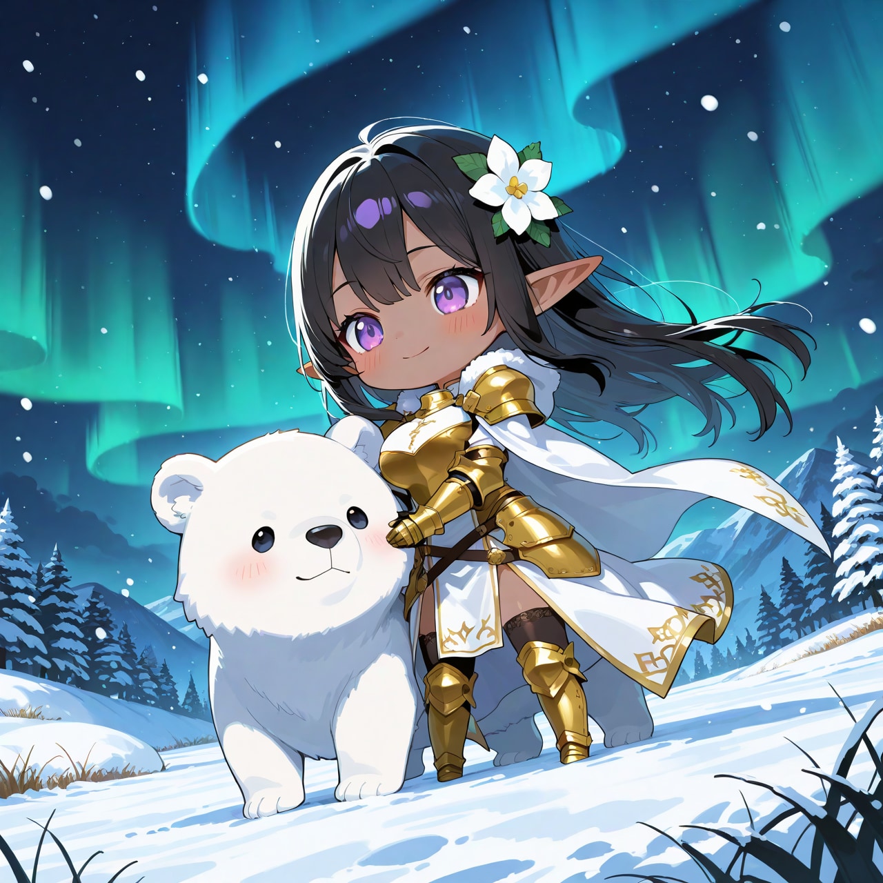 オーロラ綺麗ですわ | の人気AIイラスト・グラビア