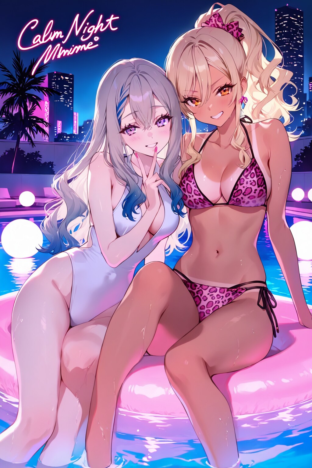 うちの子ナイトプール