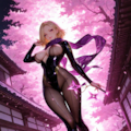 忍びの美女、夜桜💥 7枚目