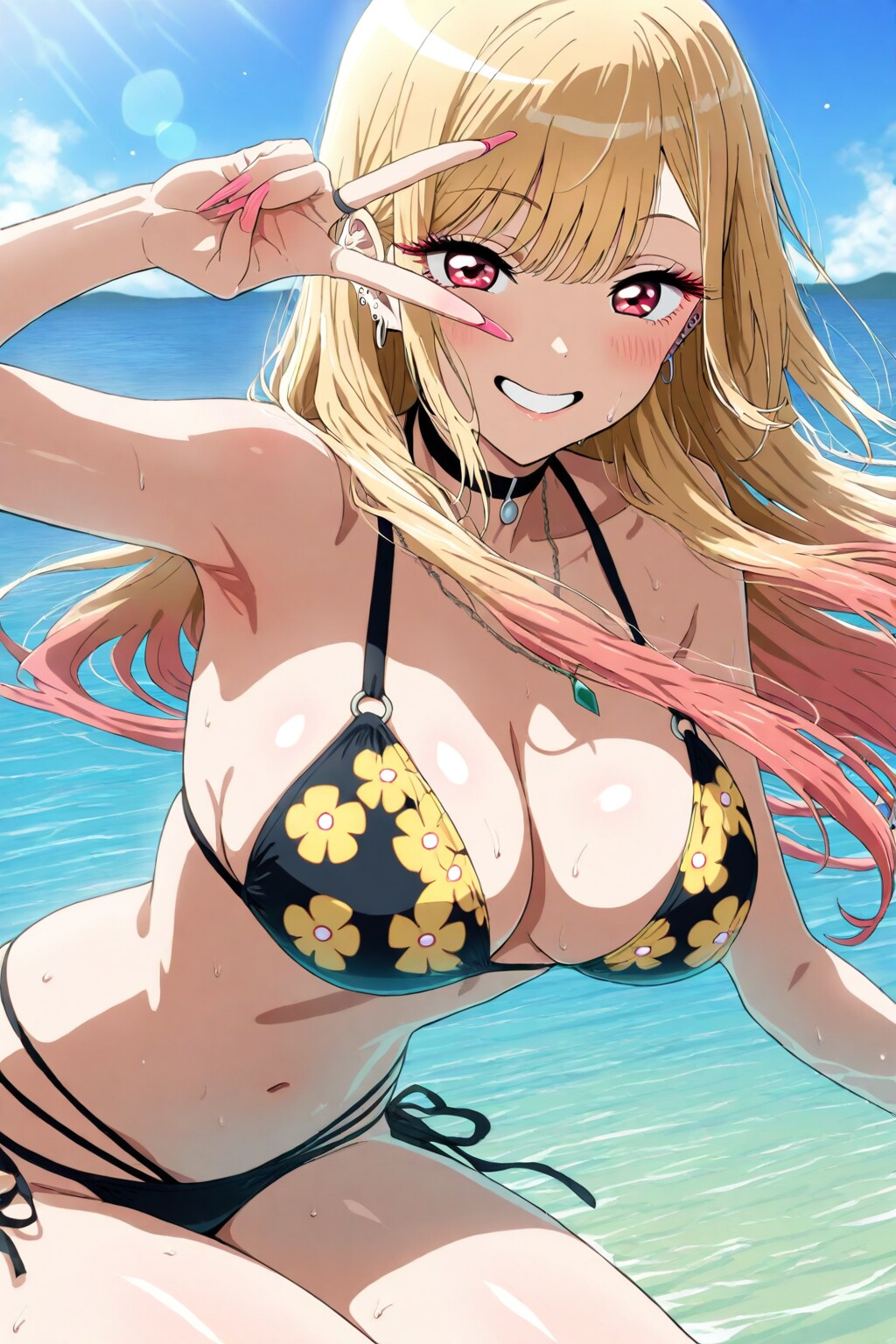 ビーチで夏の思い出海夢ちゃん👙🏖️😍