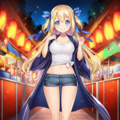 お祭りを楽しむ金髪少女 2枚目