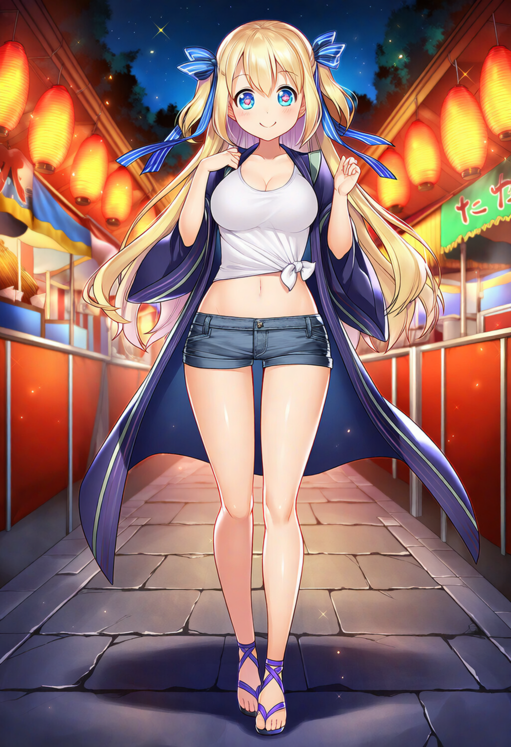 お祭りを楽しむ金髪少女