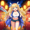 お祭りを楽しむ金髪少女 4枚目