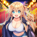 お祭りを楽しむ金髪少女 3枚目