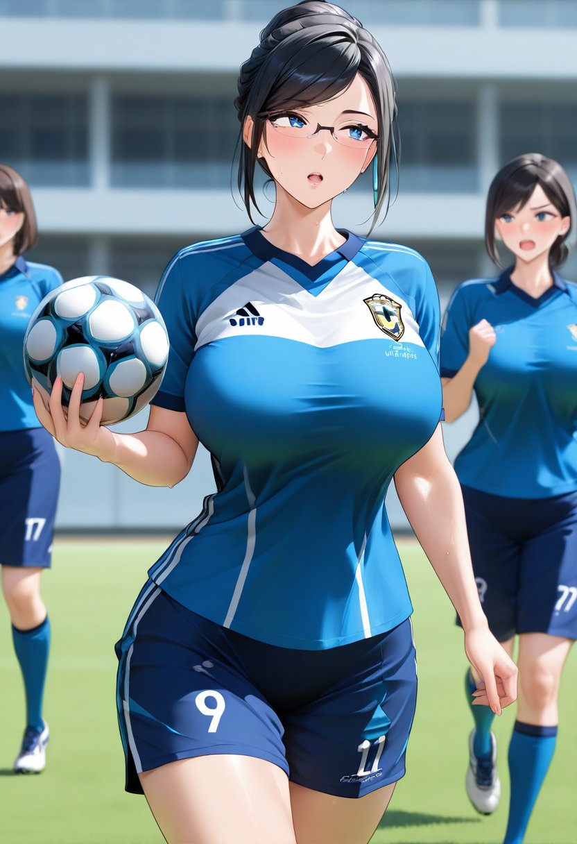 サッカーに駆り出された先生