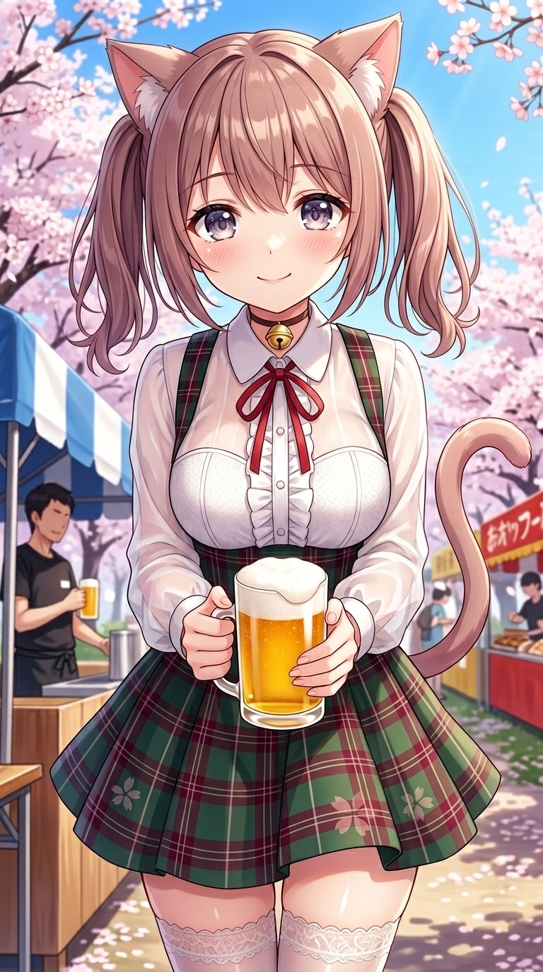 ももツイにゃん。花見 | の人気AIイラスト・グラビア