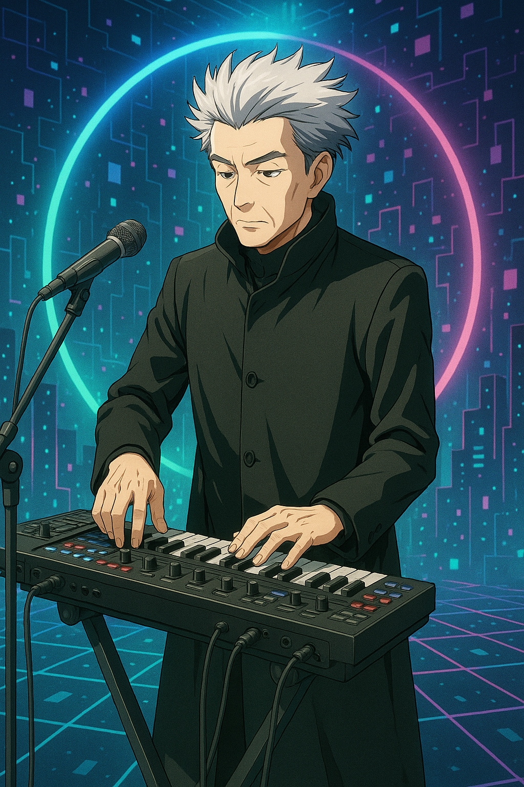 ミュージシャン平沢　進　風イラスト