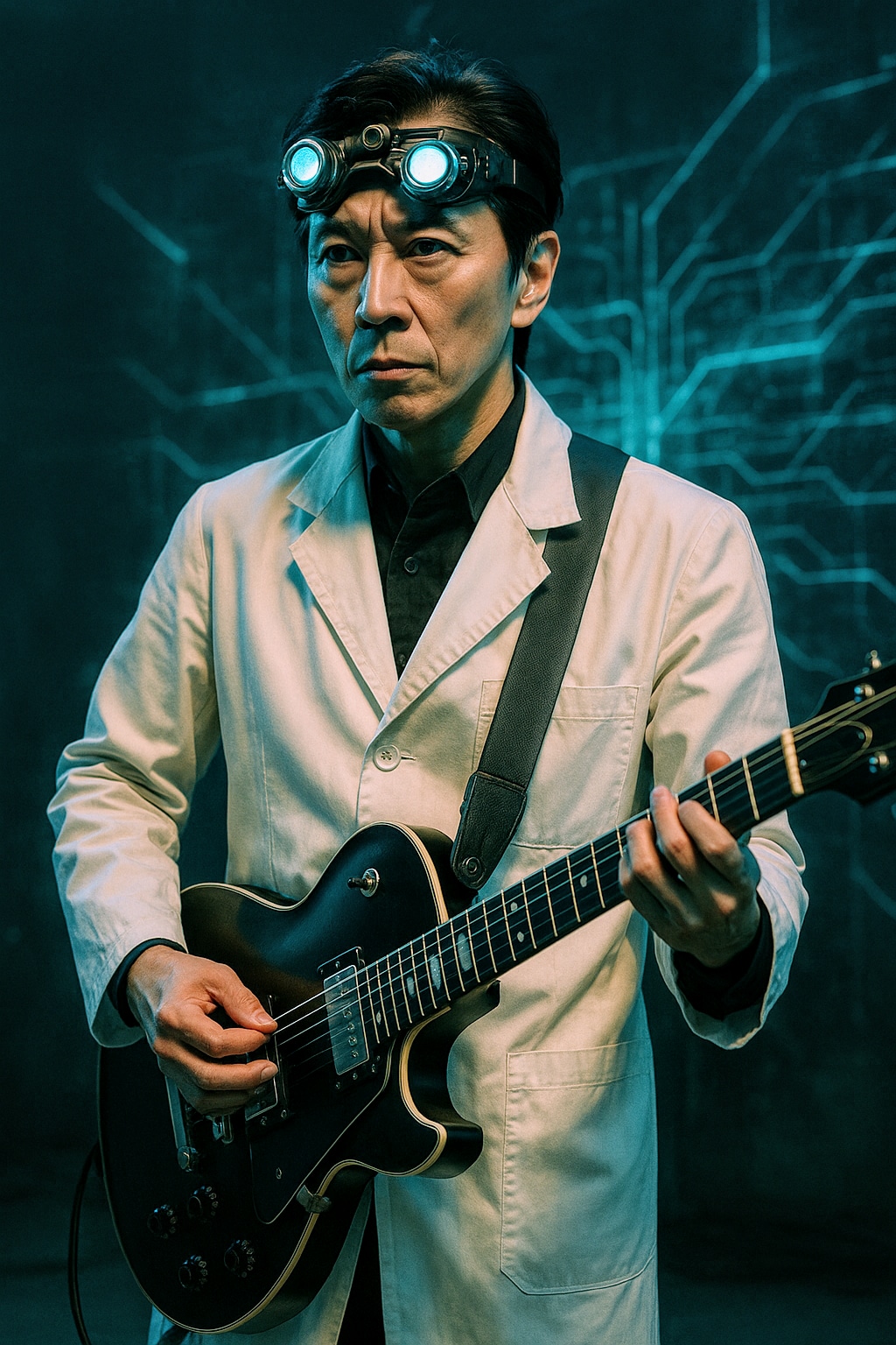 ミュージシャン平沢　進　風イラスト