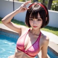 イーヨ@ピンク系水着 6枚目