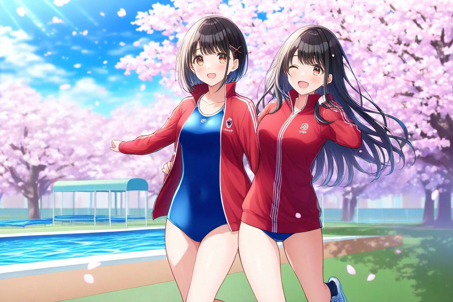 スク水花見！2