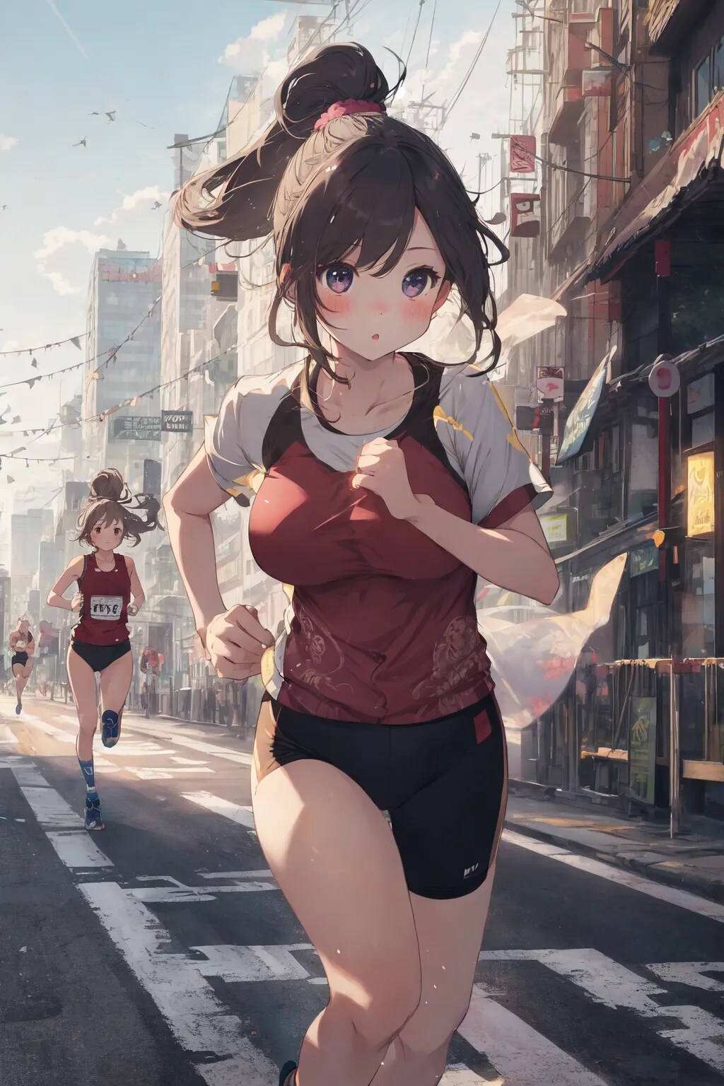 ジョギングしてたらマラソン大会に乱入してしまう