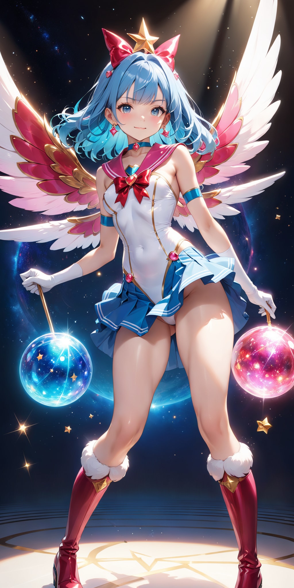 魔法少女（青と赤）