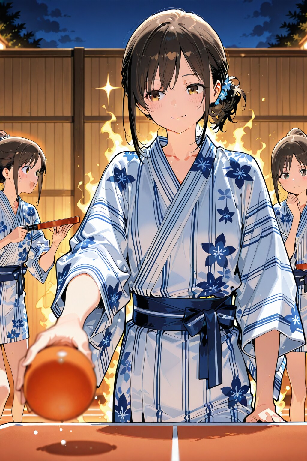 温泉卓球に挑戦！（生成の挑戦）