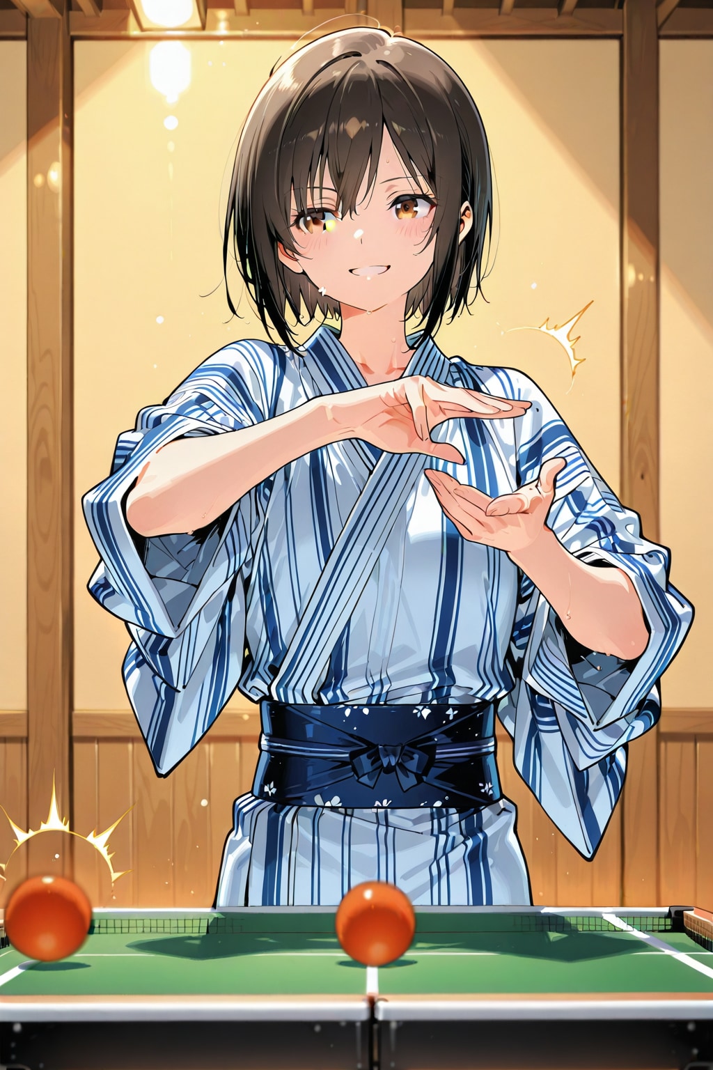 温泉卓球に挑戦！（生成の挑戦）