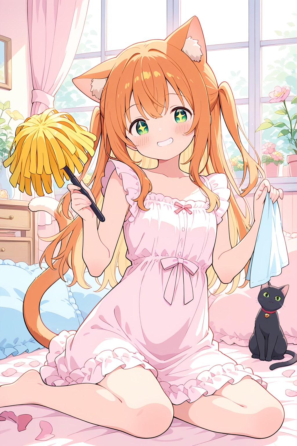 おっそうじするにゃっ♪