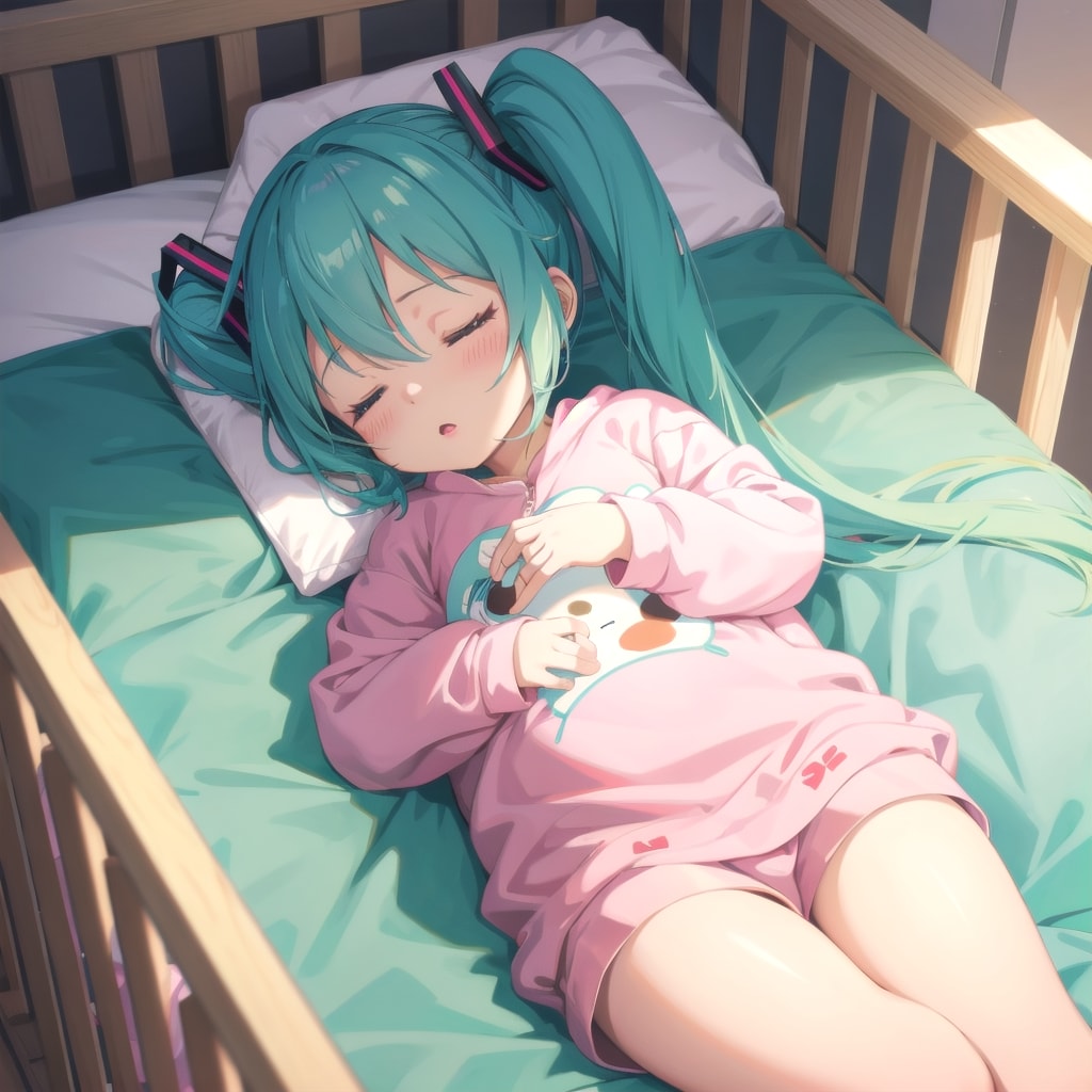 寝ているミクちゃん | の人気AIイラスト・グラビア