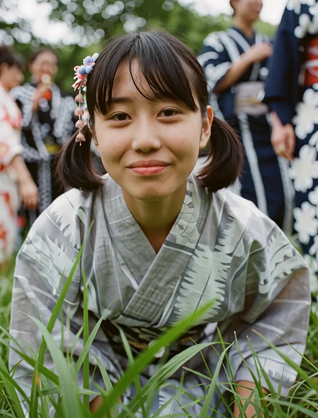 普通の子の浴衣
