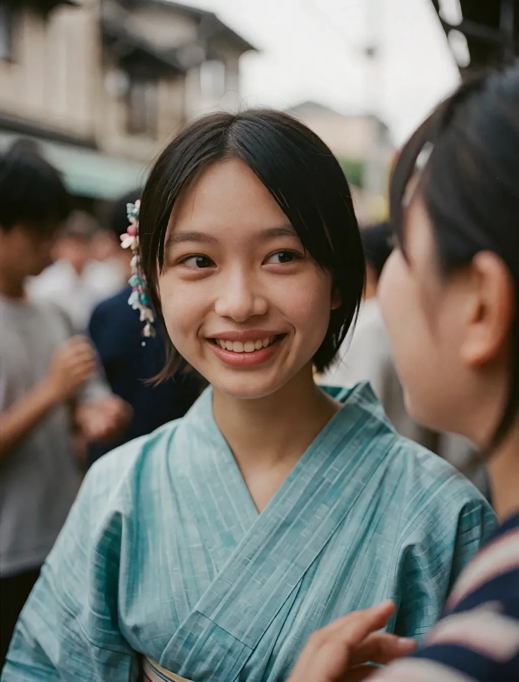 普通の子の浴衣