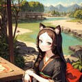 AIイラストモナリザ討伐依頼～猫耳着物美女Mona Lisa～ 2枚目
