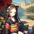 AIイラストモナリザ討伐依頼～猫耳着物美女Mona Lisa～ 3枚目