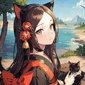 AIイラストモナリザ討伐依頼～猫耳着物美女Mona Lisa～ 6枚目