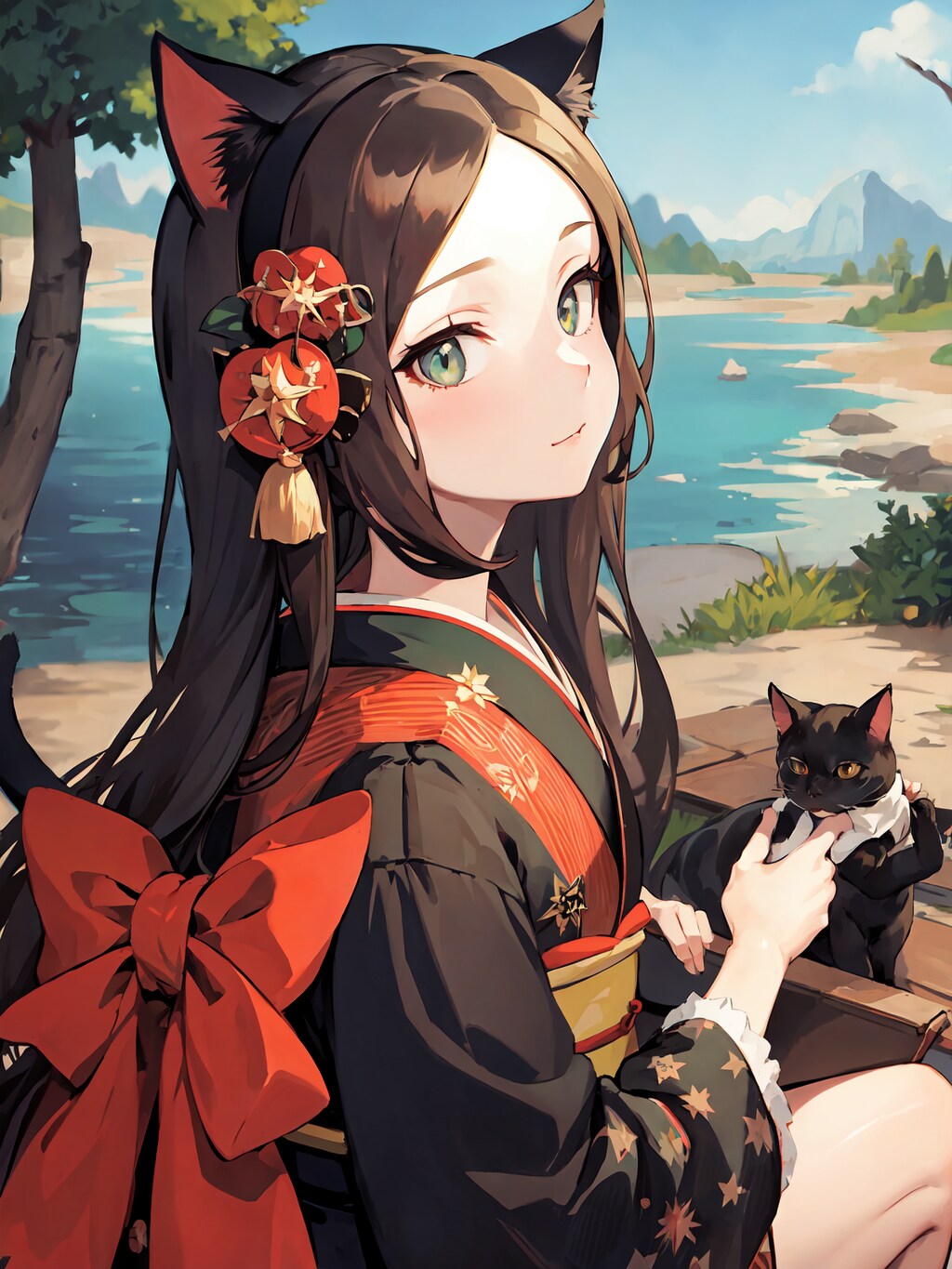 AIイラストモナリザ討伐依頼～猫耳着物美女Mona Lisa～