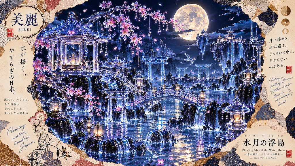 Floating in the moon, dwelling in the water.  Water paints its own kind of peace. It flows, it circl