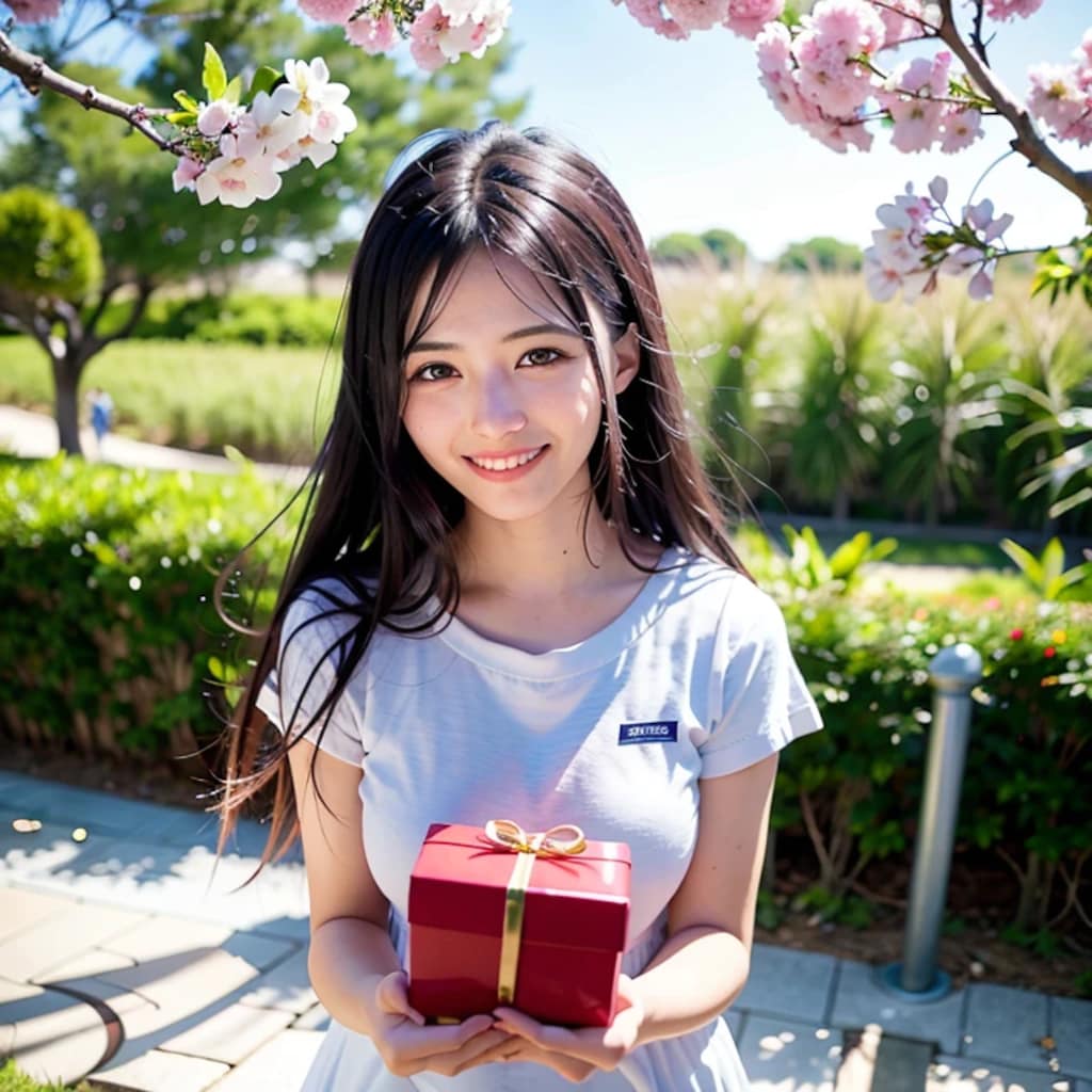 黒髪ロングでＴシャツの美女２０