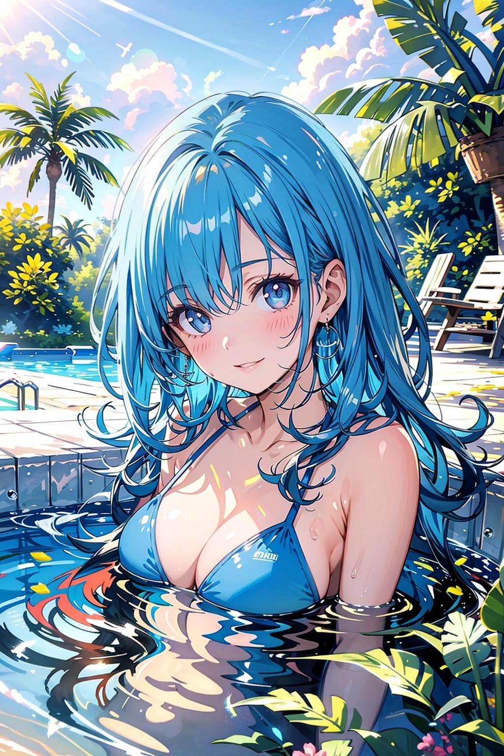 TOPAZ+αで潮音さん プールに浸かっておくつろぎ編