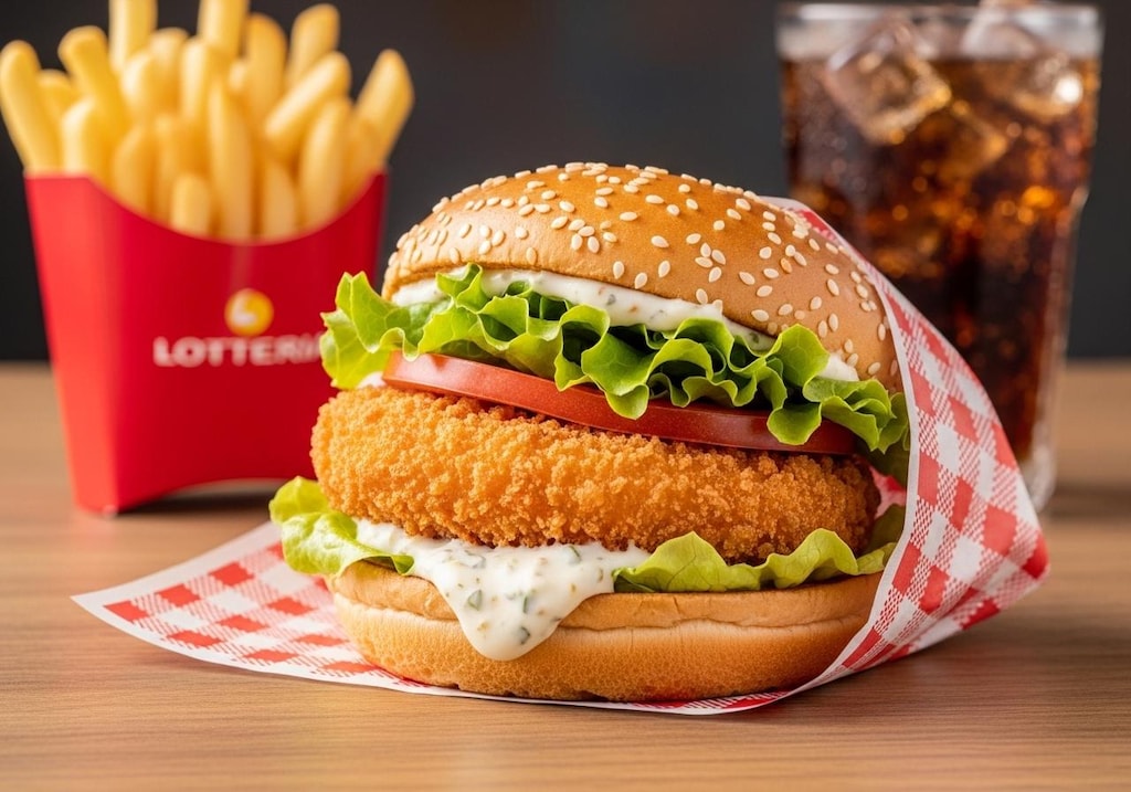 今は亡き「ロッテ〇ア」のハンバーガー(笑)