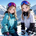 スキー場に来た仲良し姉妹 5枚目