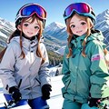 スキー場に来た仲良し姉妹 8枚目