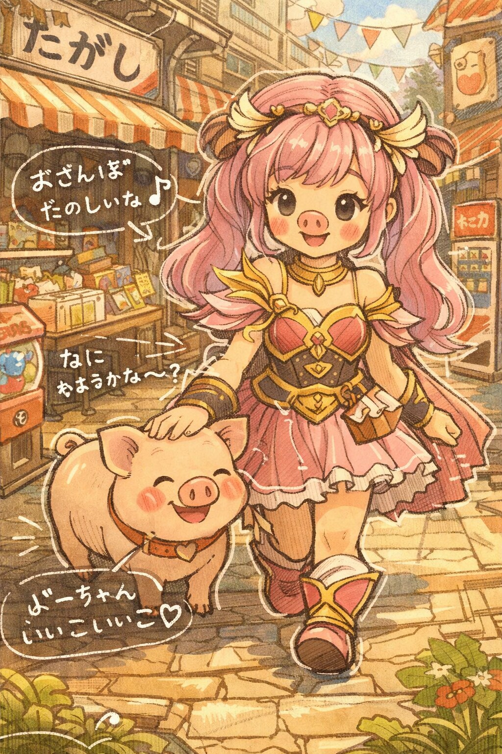 昭和の日の豚