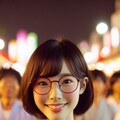 眼鏡女子 楓の夏祭り 4枚目