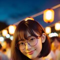 眼鏡女子 楓の夏祭り 3枚目
