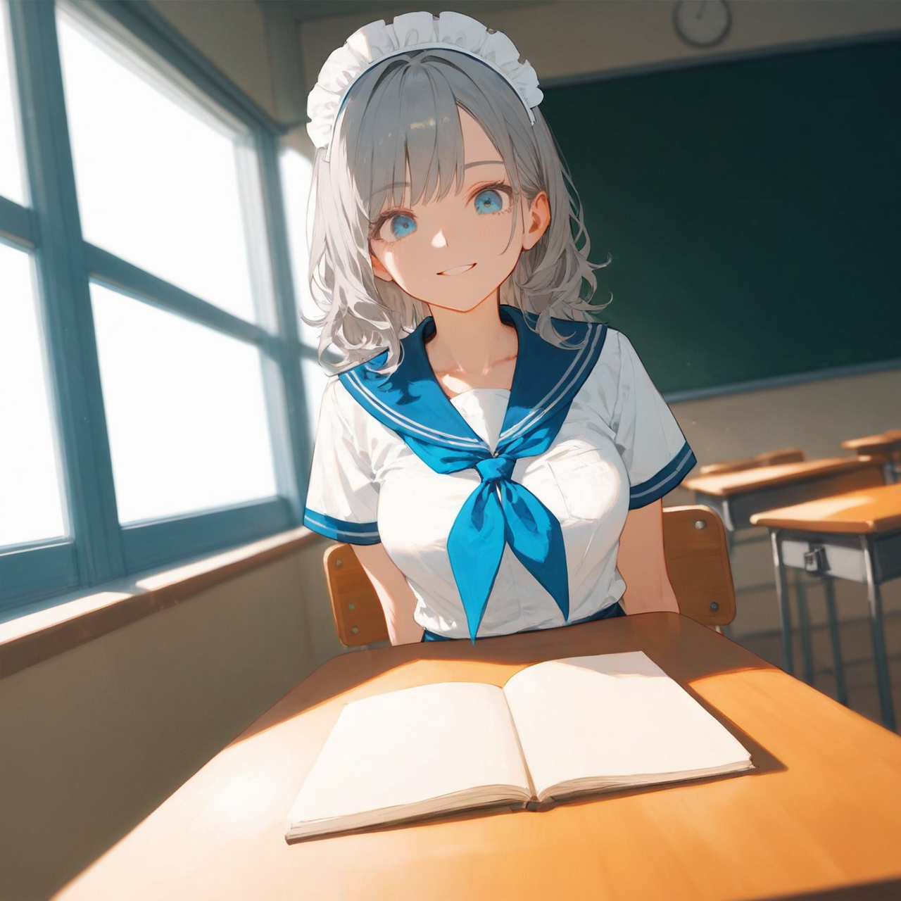 一緒に勉強メイドさん
