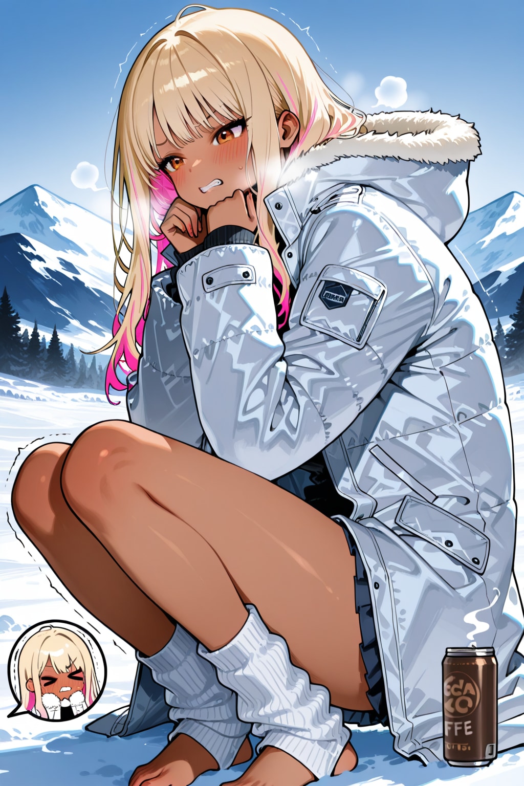 撮影待ちのギャルポリス