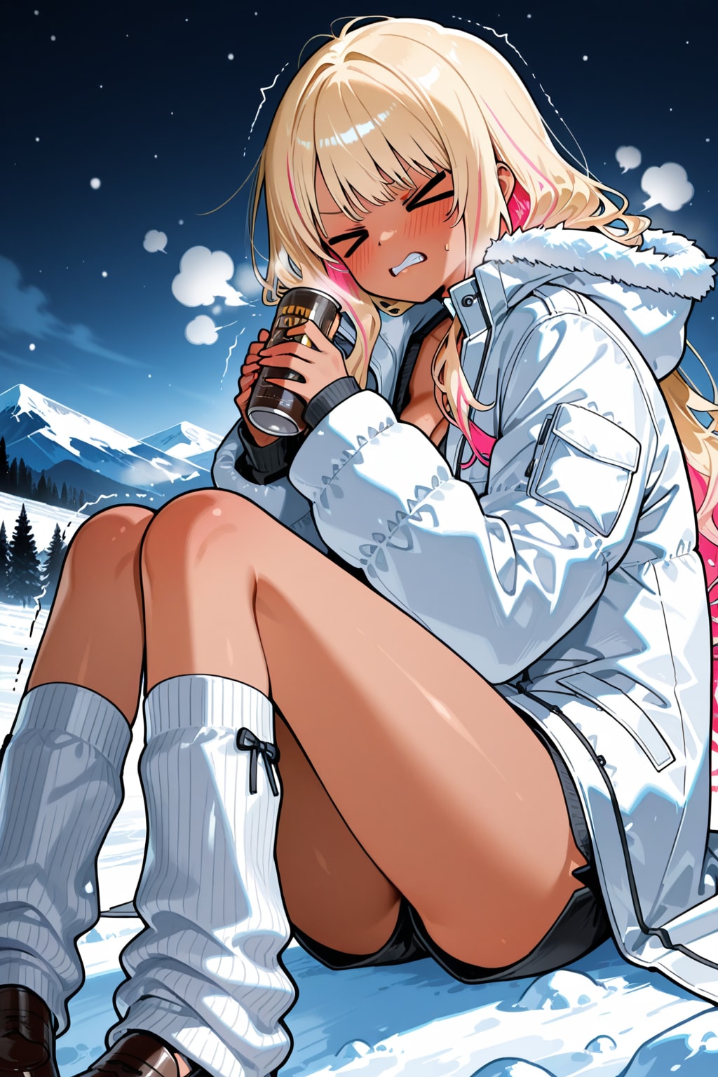 撮影待ちのギャルポリス