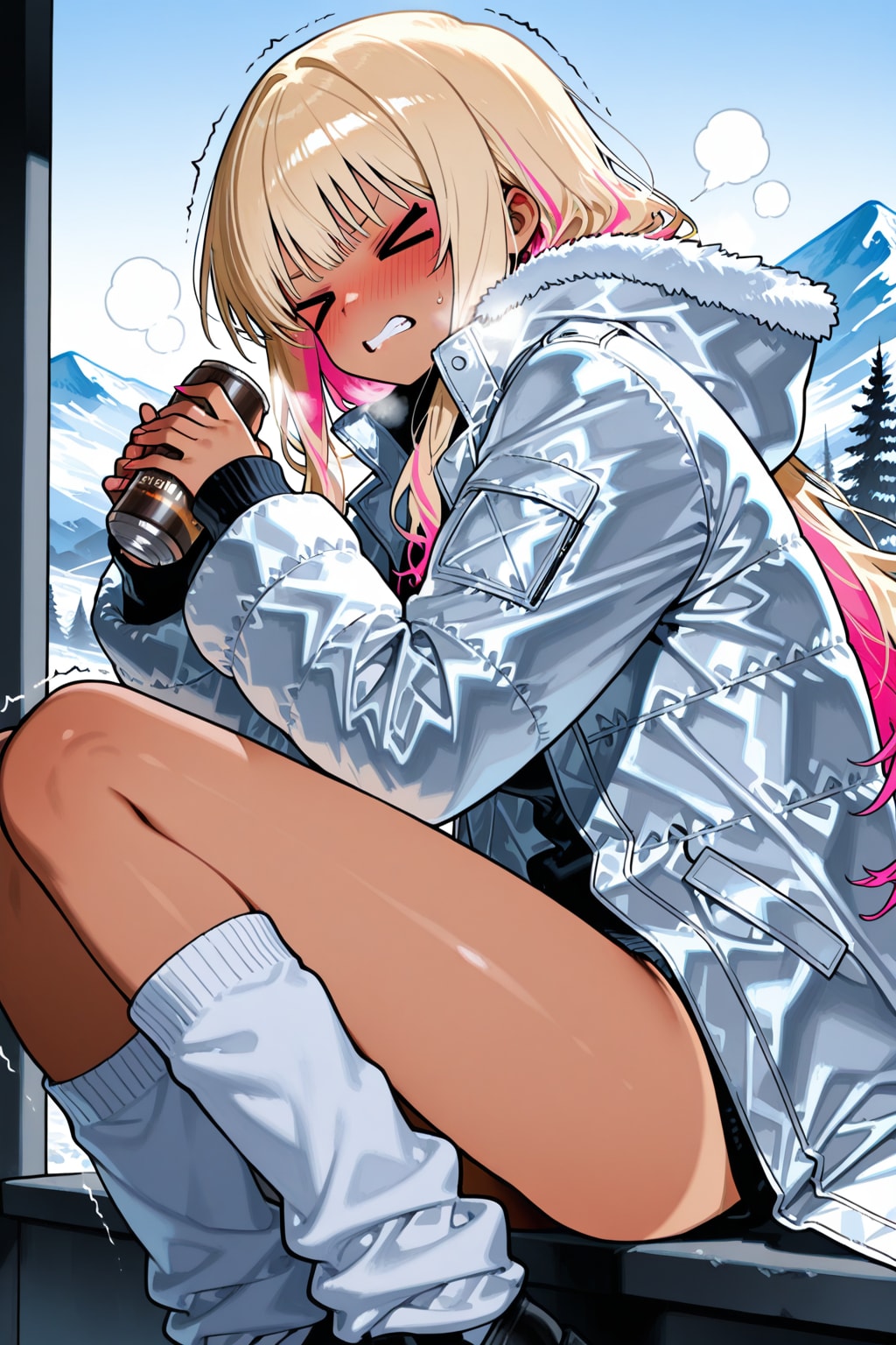 撮影待ちのギャルポリス