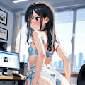 水色の下着の貧乳OL その13 6枚目