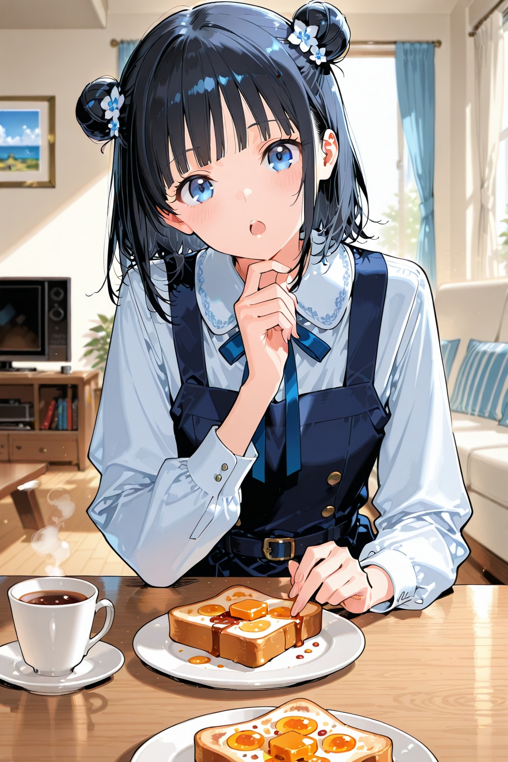 おだんごちゃん🍡✨と朝ごはん🍚✨　2/18 | の人気AIイラスト・グラビア