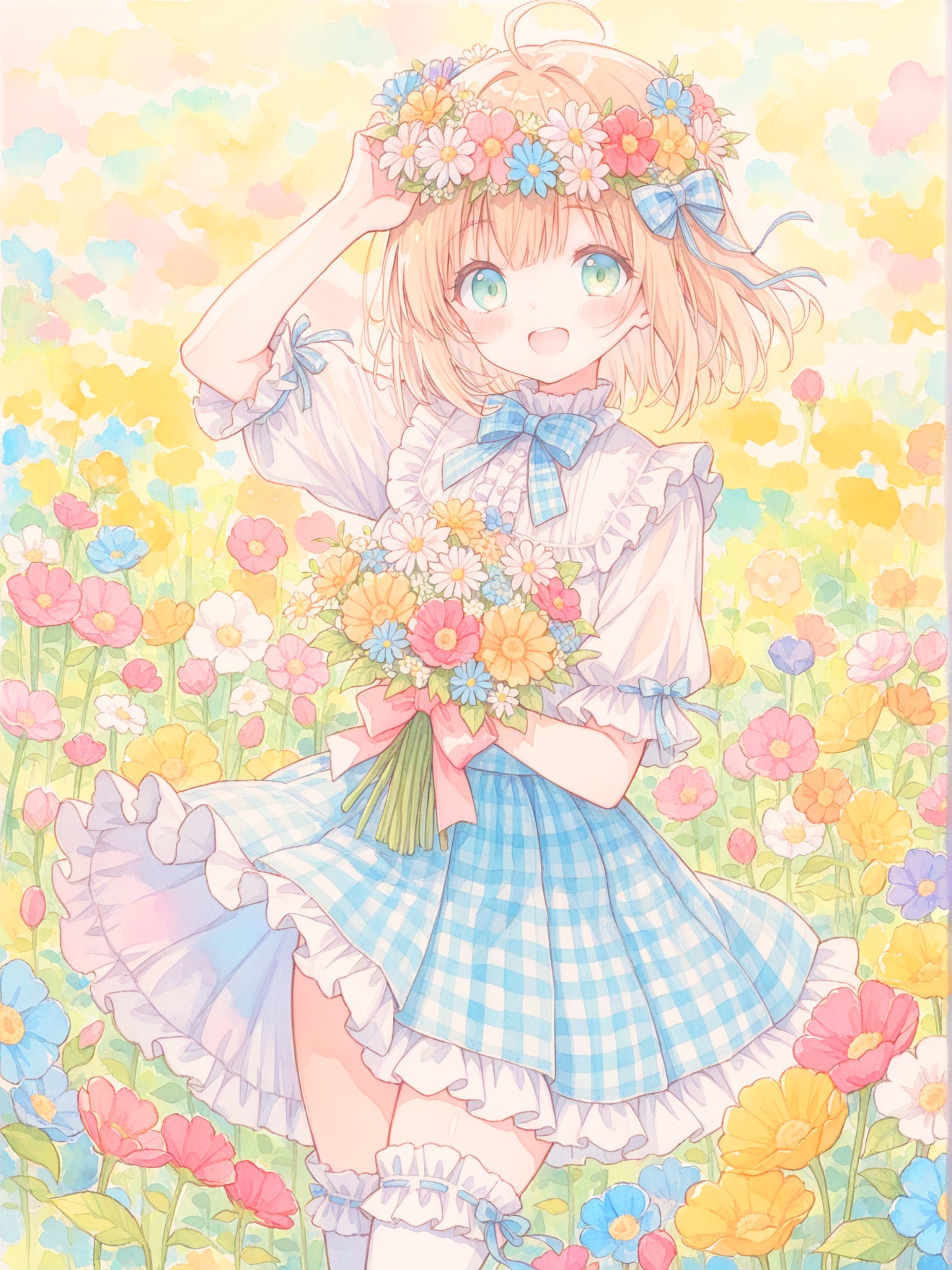 手作り花冠 | の人気AIイラスト・グラビア