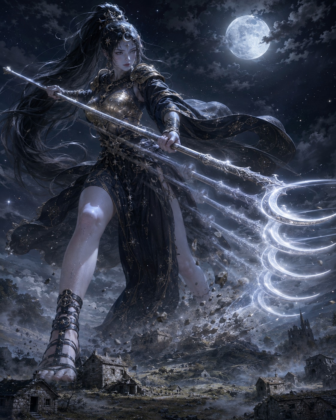 【月穿つ銀閃 《月影千穿》―夜と闇の女神ノクティリア】
