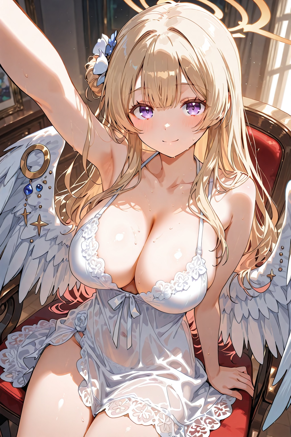 自撮りポーズの天使様